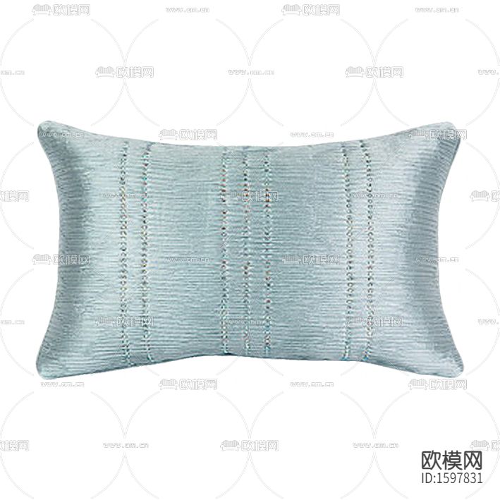 新中式天蓝色烫钻折纸布艺抱枕下载
