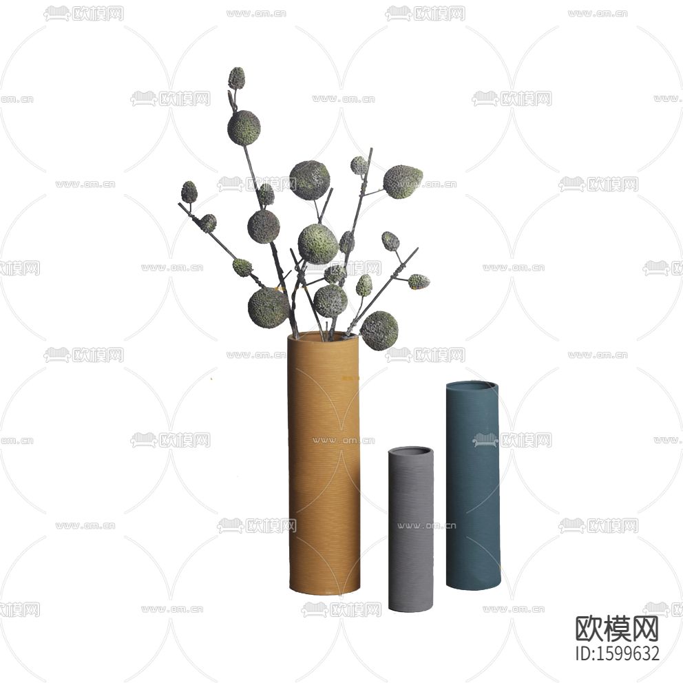 现代简约彩色陶瓷花瓶摆放花艺下载