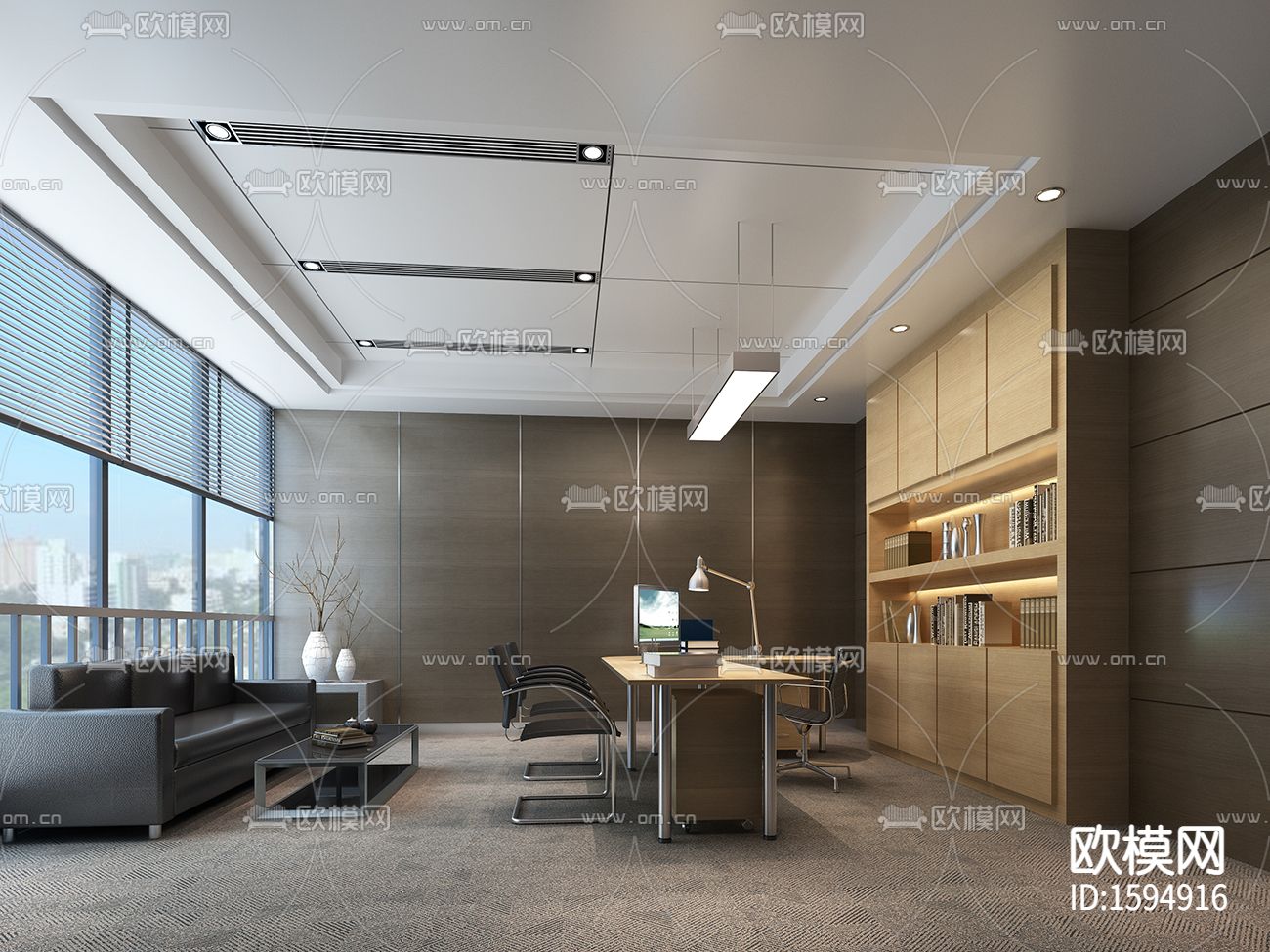 保险公司cad施工图下载（渲染图8）