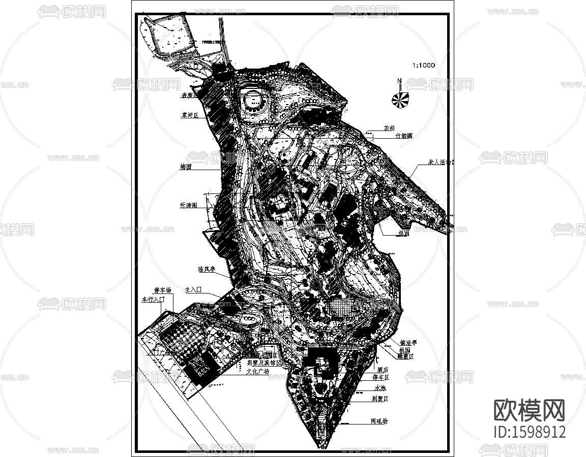 山体公园园林规划CAD施工图