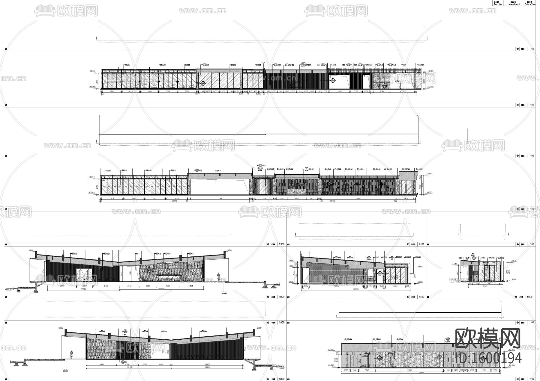 高级会所大堂立面图下载（渲染图2）