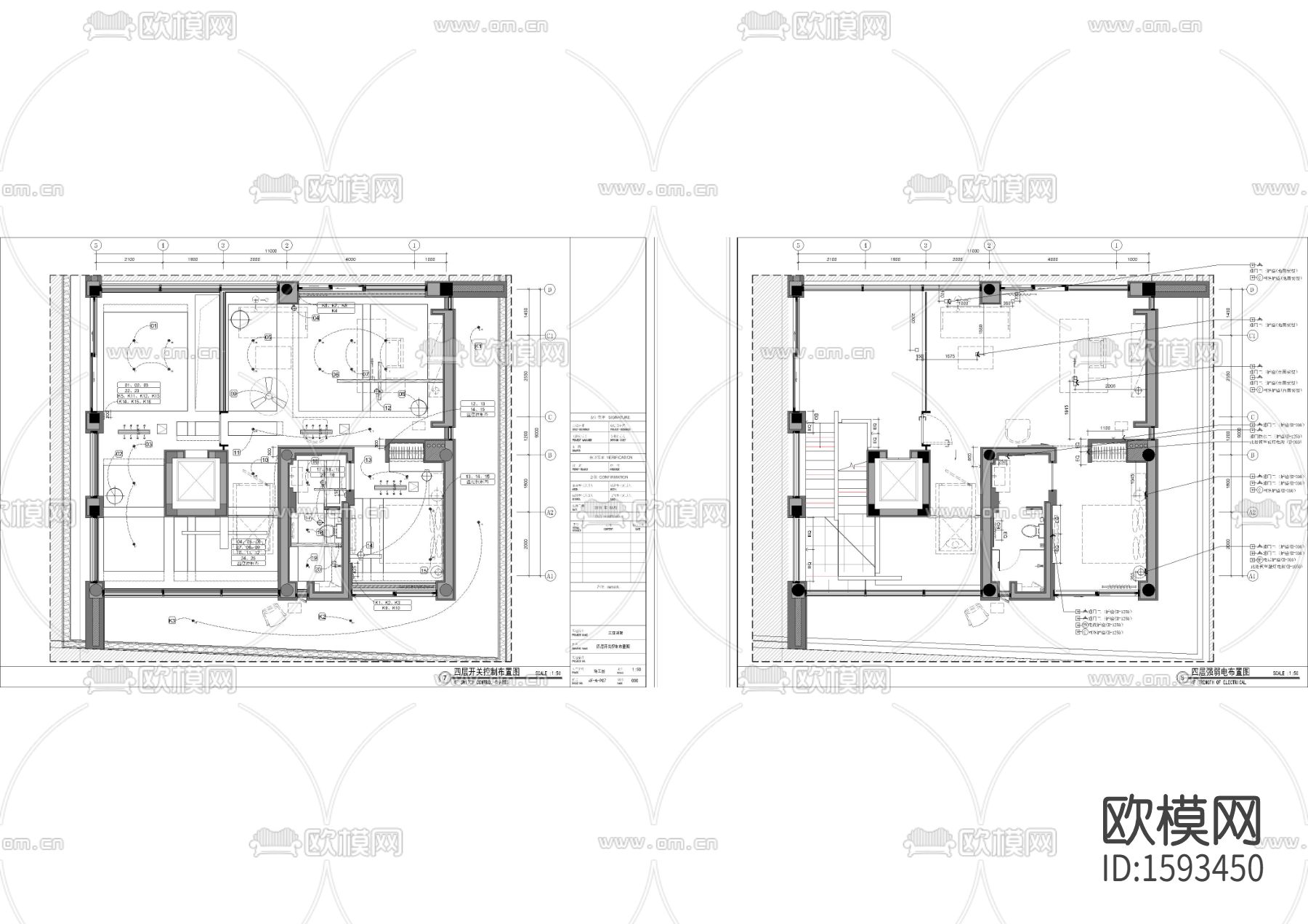 书房cad平面图下载（渲染图3）