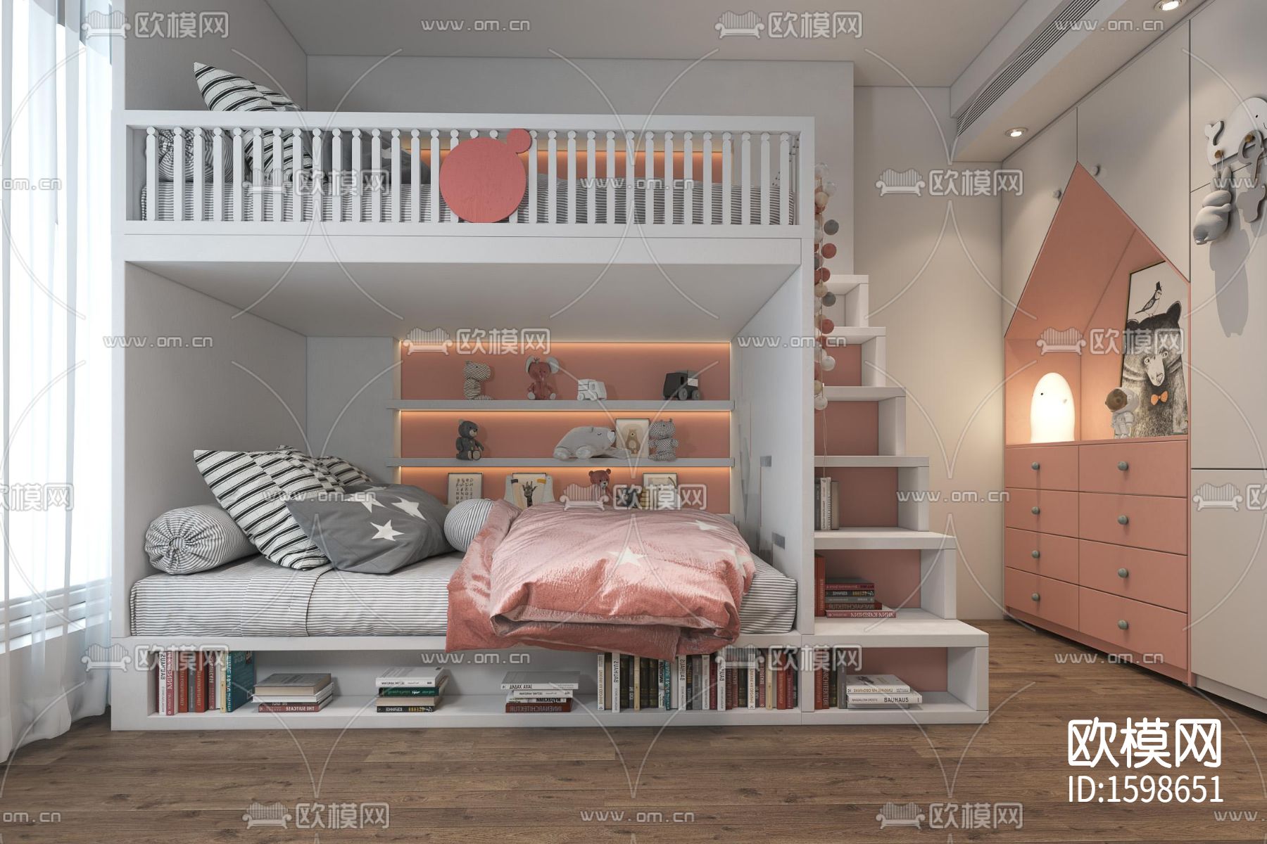 样板间cad施工图下载（渲染图3）