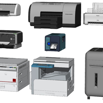  现代打印机su模型 