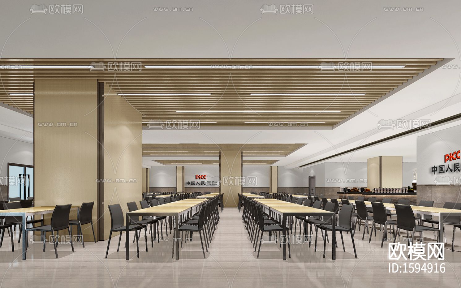 保险公司cad施工图下载（渲染图3）