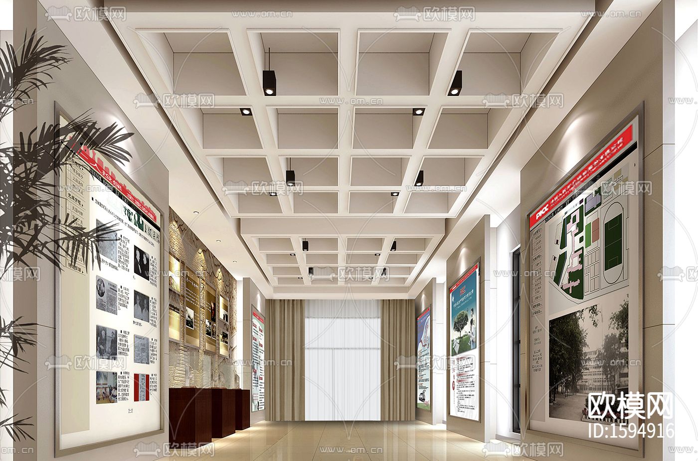 保险公司cad施工图下载（渲染图10）