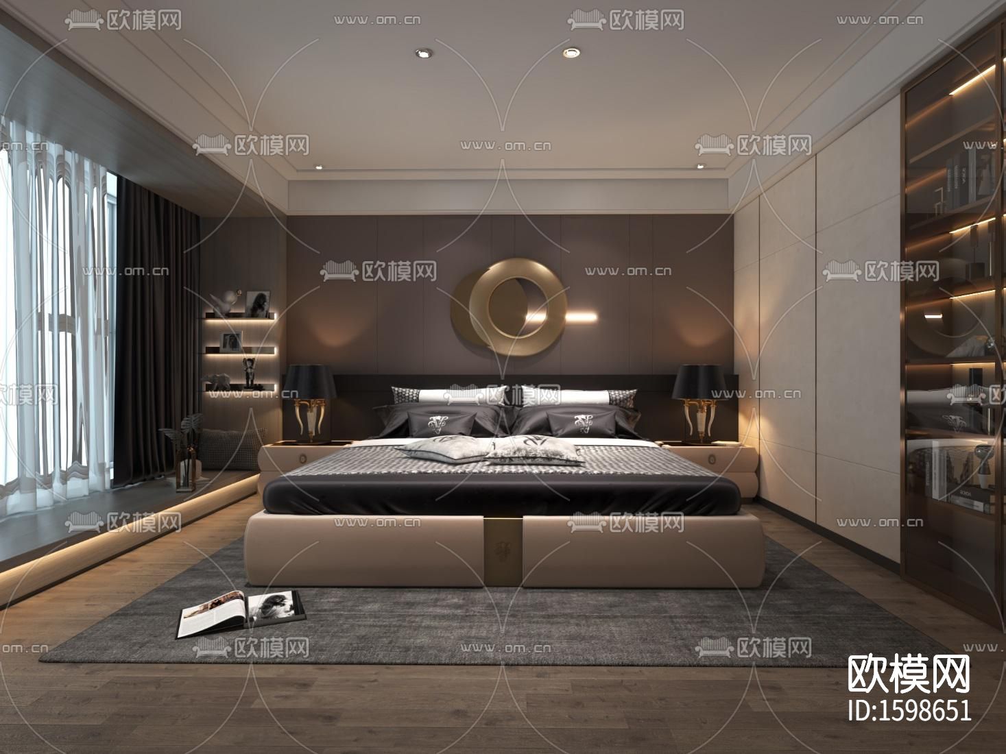 样板间cad施工图下载（渲染图4）