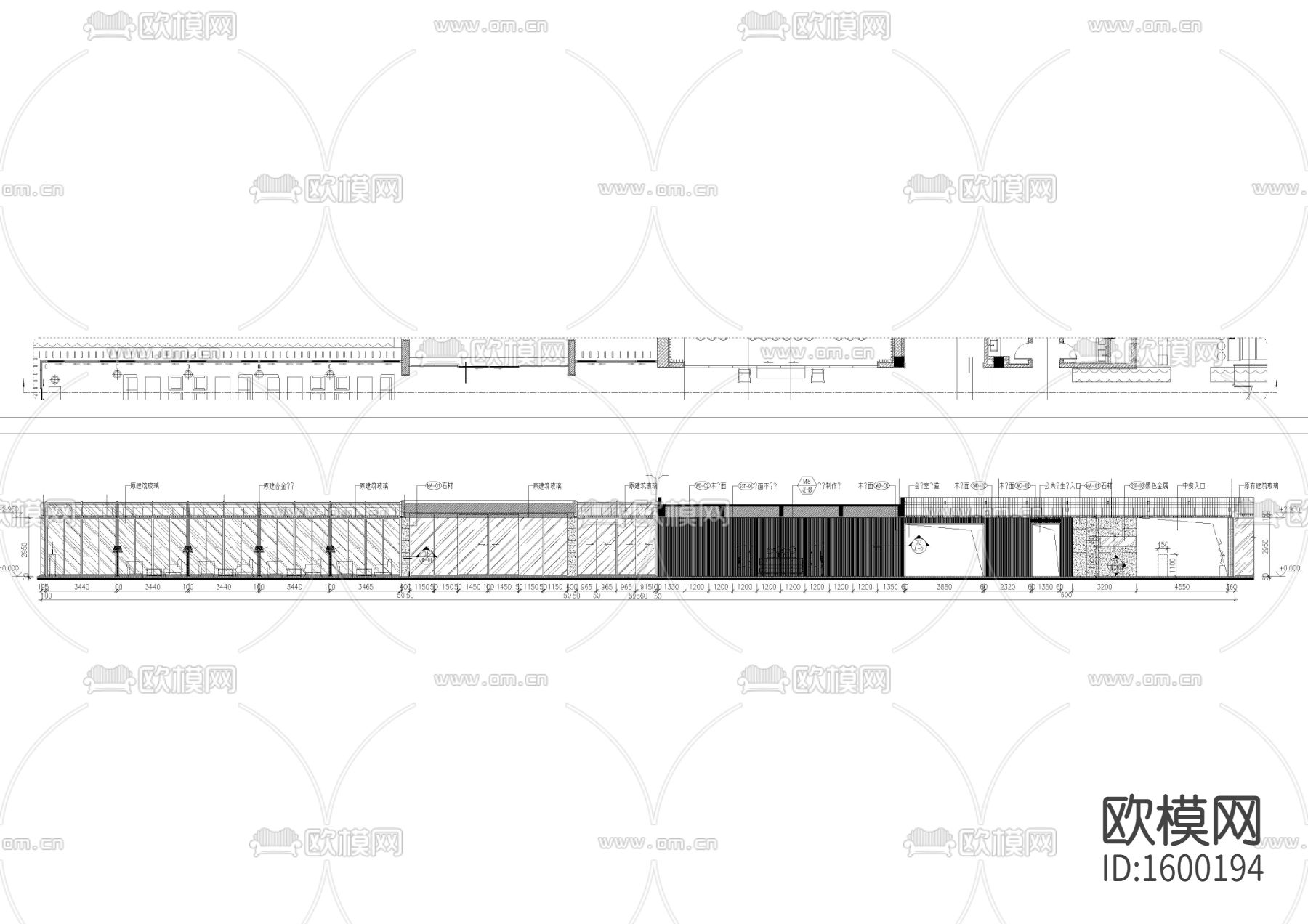 高级会所大堂立面图下载（渲染图1）