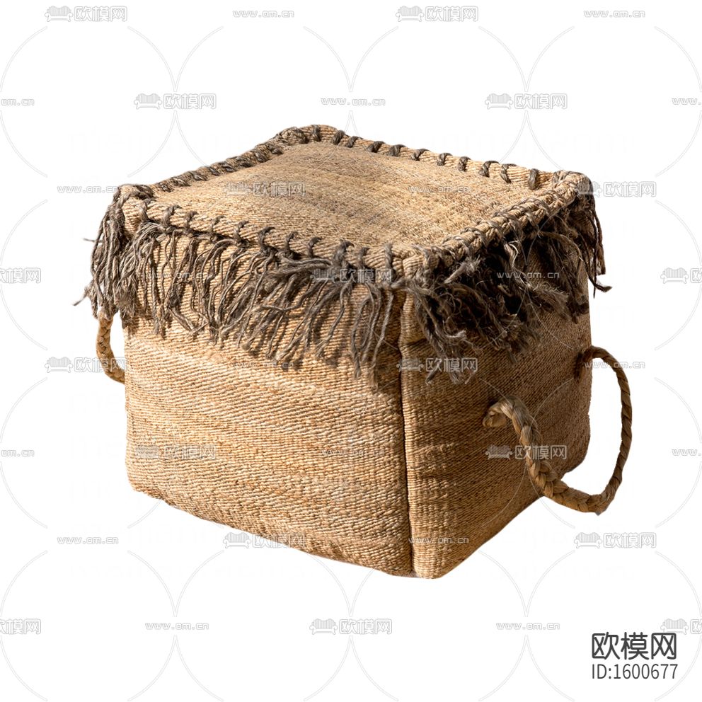 北欧简约手工羊毛沙发凳