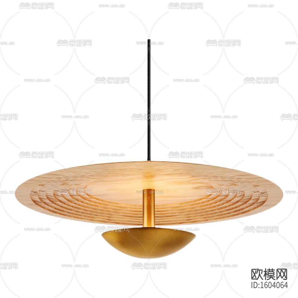 北欧天然原木圆盘吊灯下载