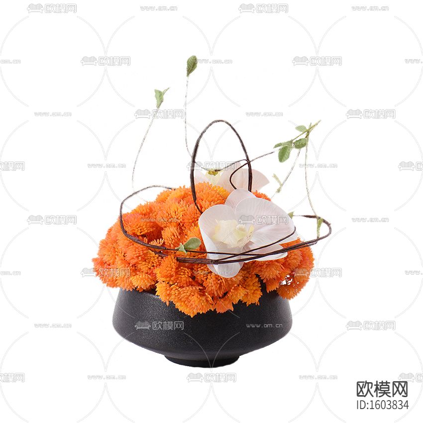 新中式禅意花盆摆放花艺下载