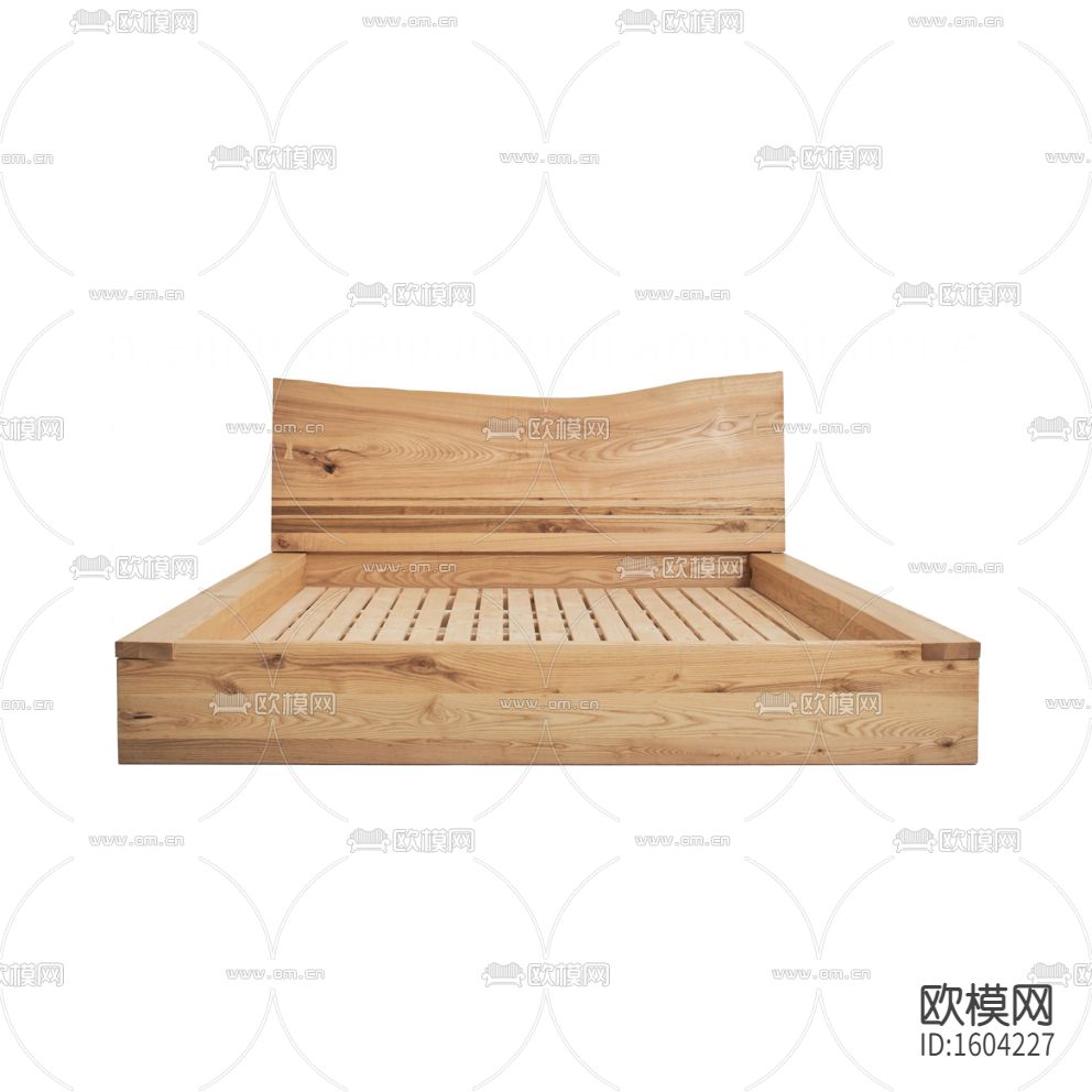 北欧天然原木双人床下载