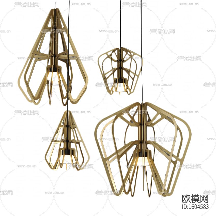 北欧轻奢创意铝材回见蝴蝶造型吊灯下载