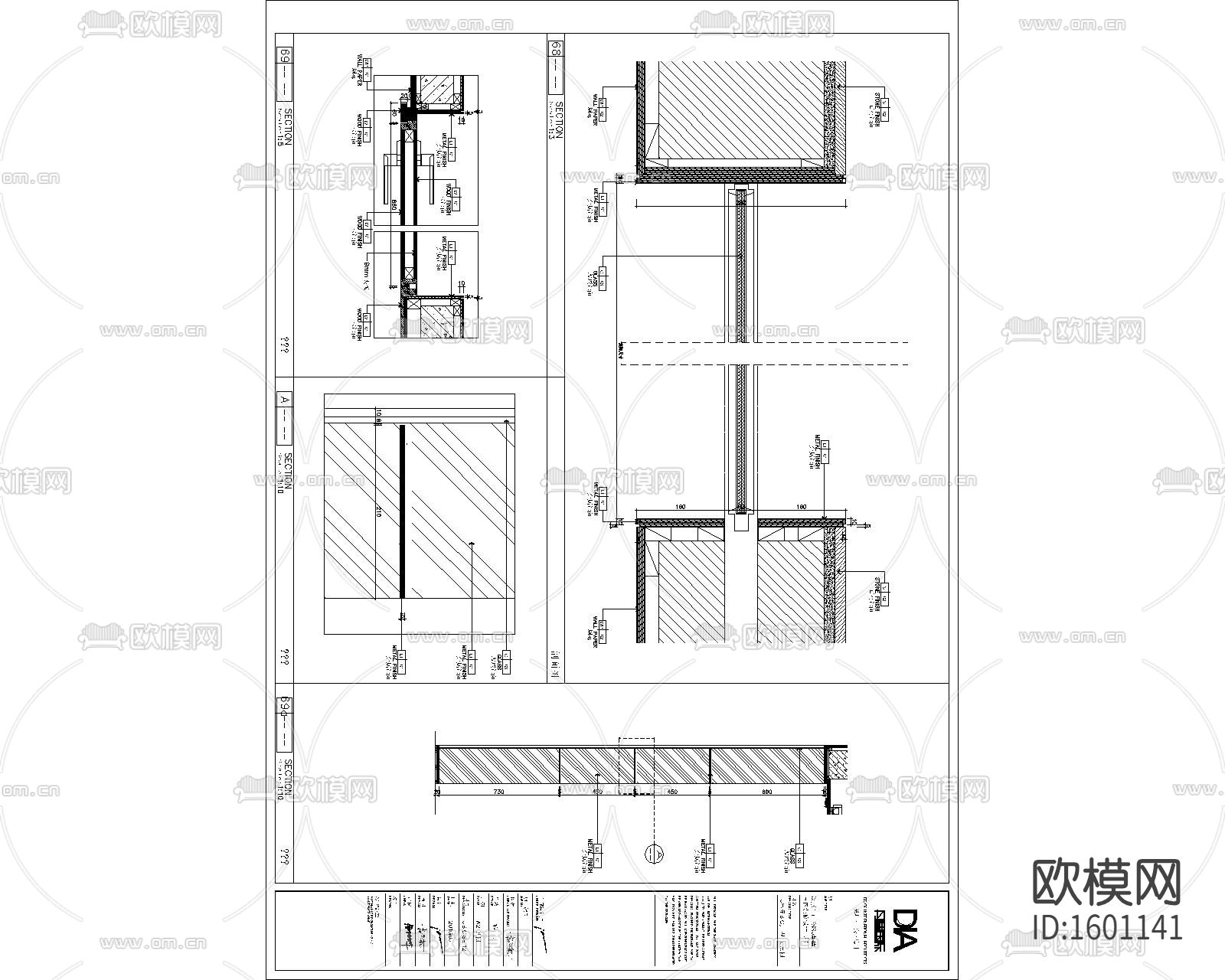 三居家装样板间cad施工图下载（渲染图2）