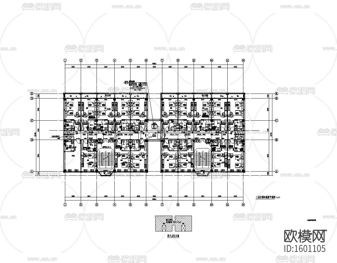 双子楼会所施工图CAD图纸下载（渲染图2）