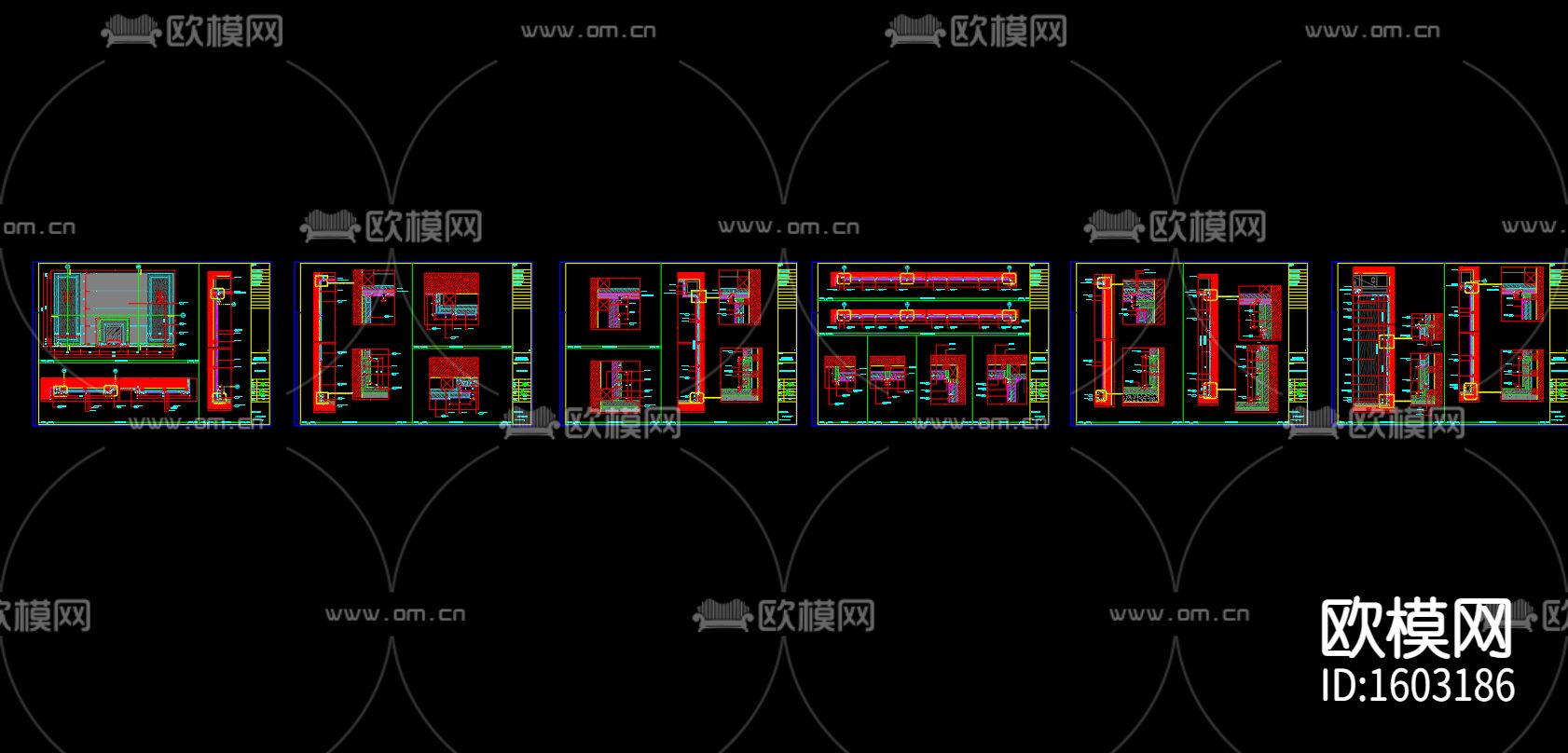 三层叠墅样板间装修图纸下载（渲染图6）