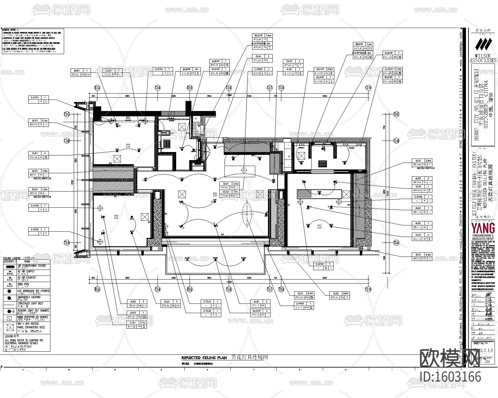 现代三居公寓样板间装修施工图下载（渲染图5）