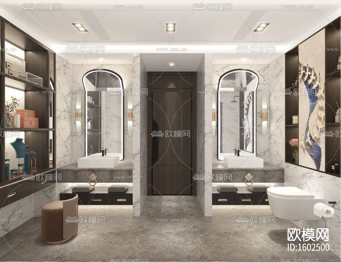 别墅cad施工图下载（渲染图5）