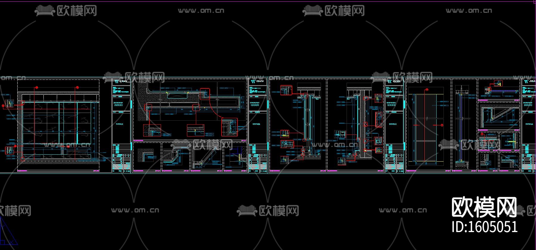 三居室下叠别墅装修设计施工图下载（渲染图1）
