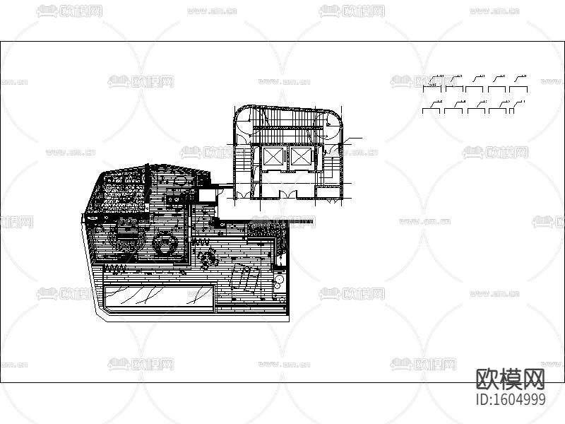 现代三居公寓设计施工图下载（渲染图2）