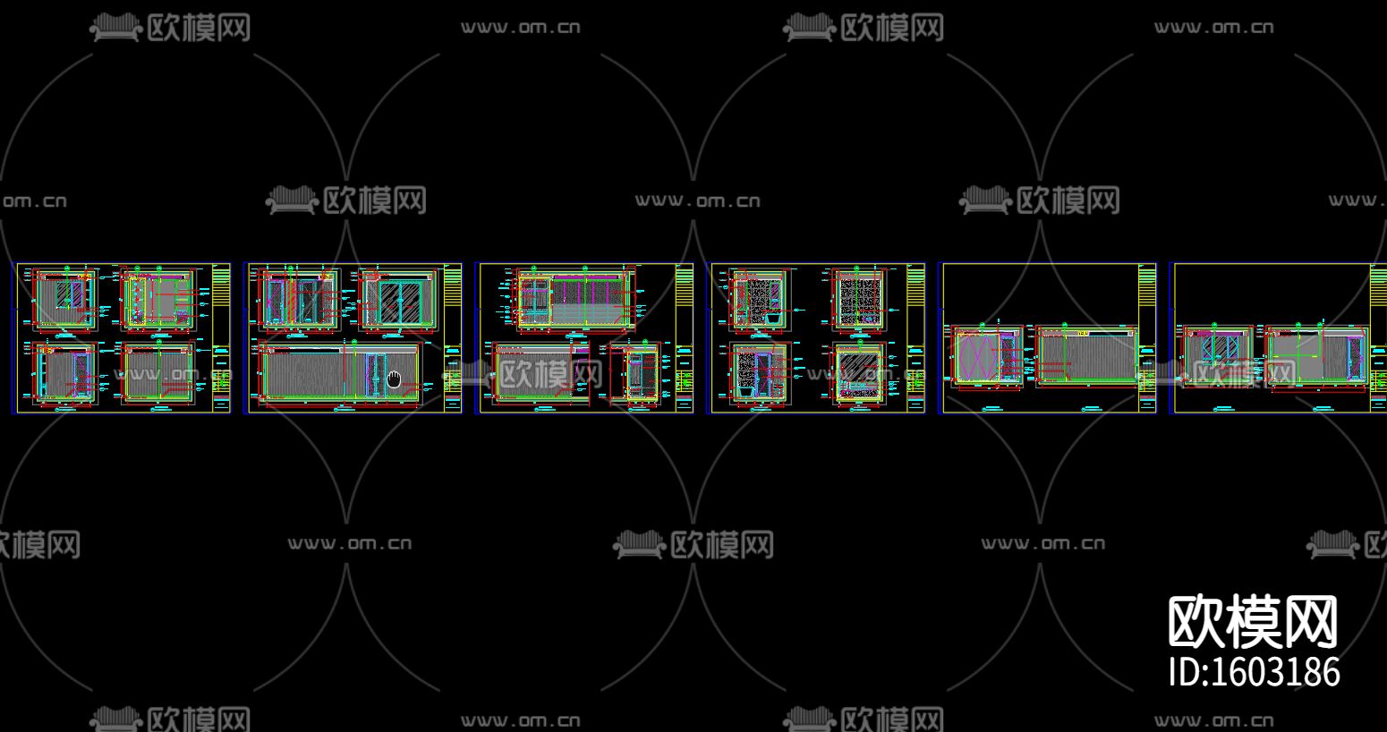 三层叠墅样板间装修图纸下载（渲染图7）