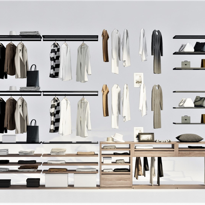  现代服装su模型 