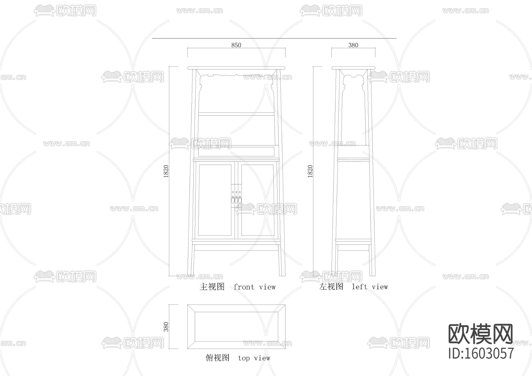 山水人物柜格节点大样下载（渲染图1）