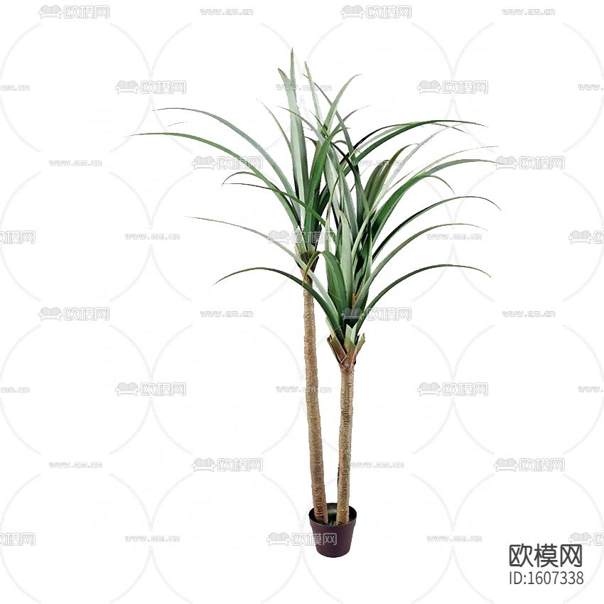 现代创意仿真龙舌兰落地绿植盆栽下载