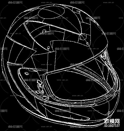 头盔cad图纸下载（渲染图5）