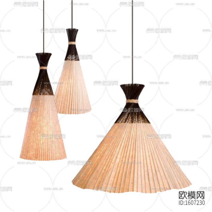 日式古典禅意竹编吊灯下载