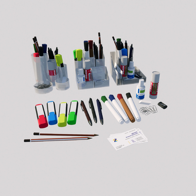  现代办公用具su模型 