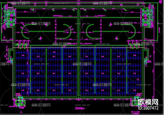 污水处理厂cad施工图下载（渲染图2）