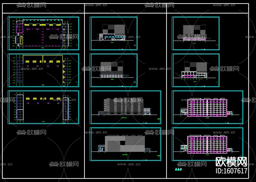 氨及二氧化碳制冷系统水果及肉食品冷冻库cad施工图下载（渲染图1）