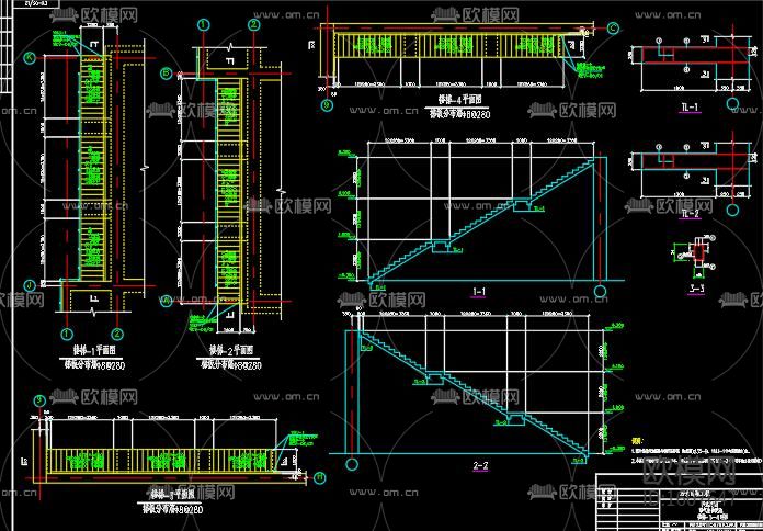 污水处理厂cad施工图下载（渲染图7）