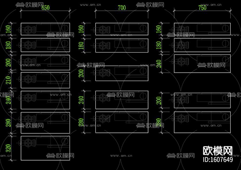 室内消火栓安装单栓头cad大样图下载（渲染图9）