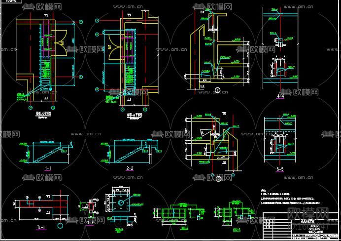 污水处理厂cad施工图下载（渲染图8）