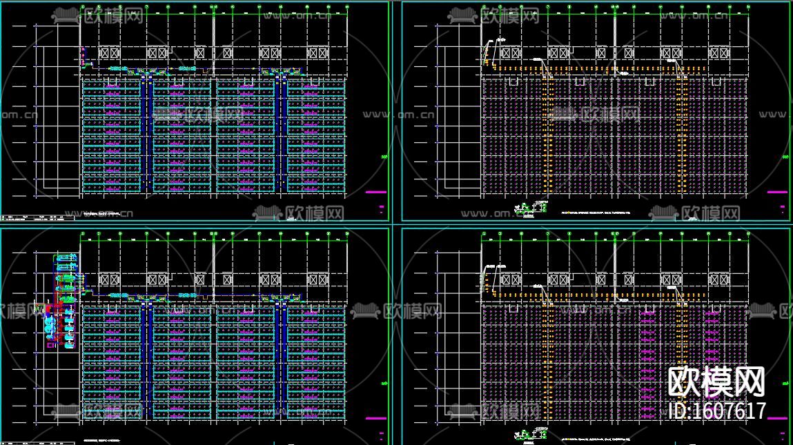 氨及二氧化碳制冷系统水果及肉食品冷冻库cad施工图下载（渲染图9）