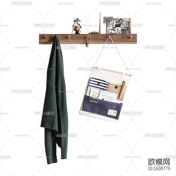 北歐簡(jiǎn)約胡桃木掛衣鉤下載