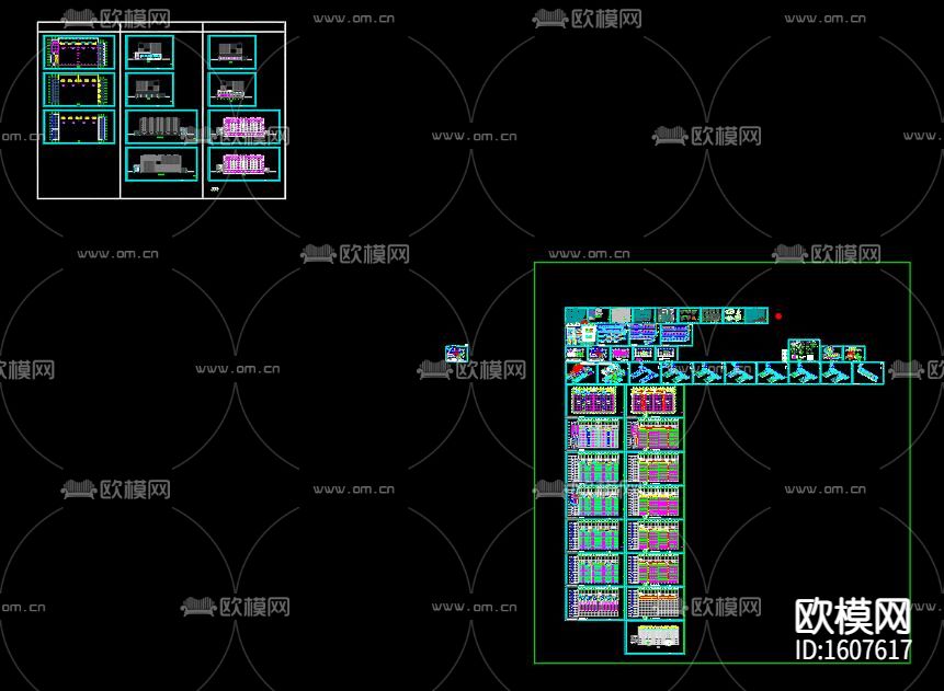 氨及二氧化碳制冷系统水果及肉食品冷冻库cad施工图下载（渲染图7）
