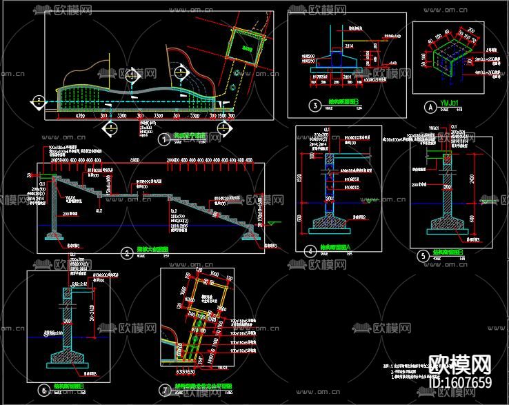 儿童活动区及游乐设施cad施工图下载（渲染图10）