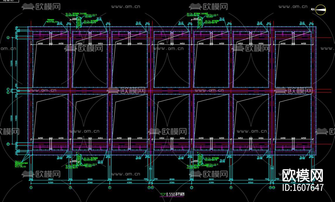 污水处理厂cad施工图下载（渲染图2）