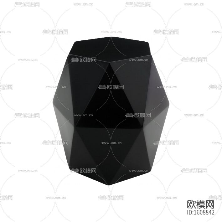 现代简约几何立体实木烤漆凳子