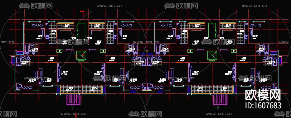 十一层住宅楼设计cad施工图下载（渲染图2）