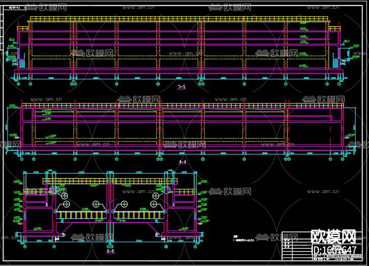 污水处理厂cad施工图下载（渲染图5）