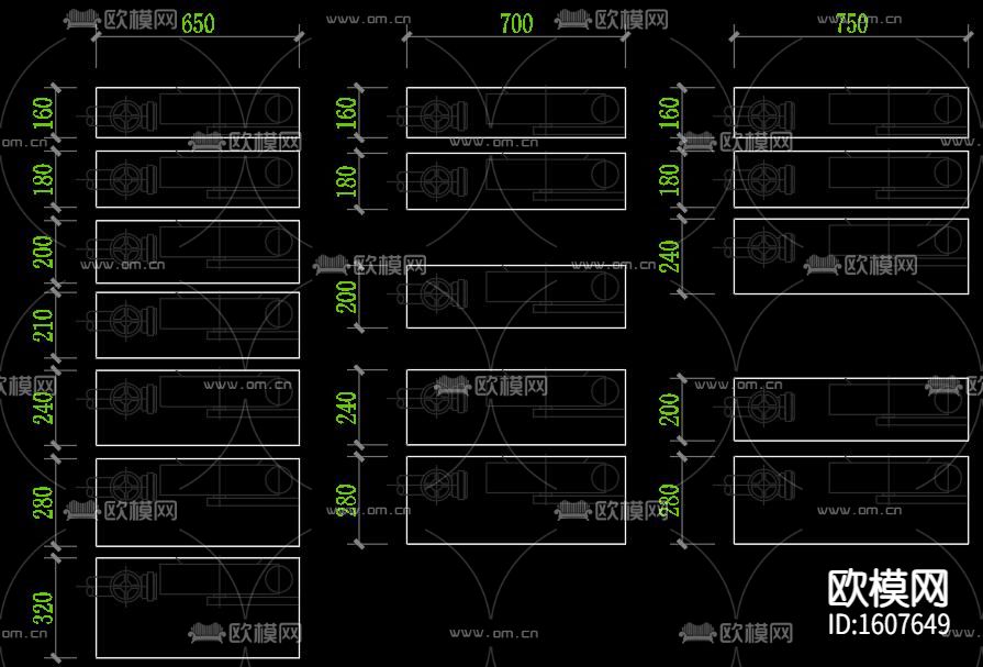 室内消火栓安装单栓头cad大样图下载（渲染图5）