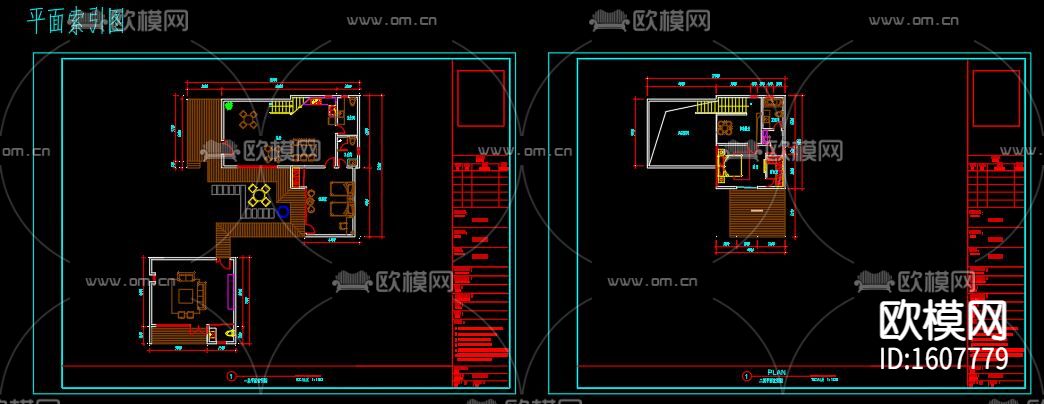 薄壁C型轻钢别墅建筑设计cad施工图下载（渲染图6）