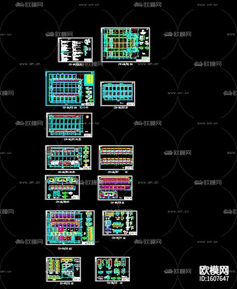 污水处理厂cad施工图下载（渲染图10）