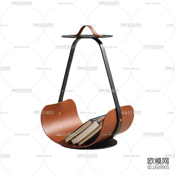 现代轻奢金属皮革边几下载
