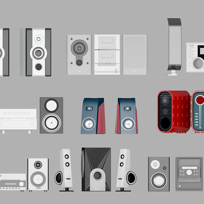  现代音箱su模型 