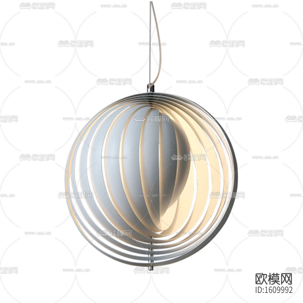 现代轻奢仿月球陶瓷吊灯下载